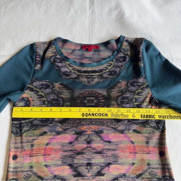 Vintage Vivienne Tam Geometric Print Mesh Dress - Picture 9 of 11